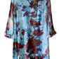 Adult Large Upcycled Buttondown Lightweight Tie Dye Dress