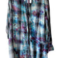 Adult Large Upcycled Buttondown Lightweight Tie Dye Dress With Belt