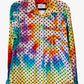 Carbon Slim Fit Large Long Sleeve Upcycled Tie Dyed Button Down