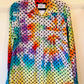 Carbon Slim Fit Large Long Sleeve Upcycled Tie Dyed Button Down