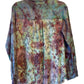 IZOD Large Long Sleeve Upcycled  Flannel Tie Dyed Button Down