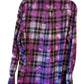 IZOD Large Long Sleeve Upcycled  Flannel Tie Dyed Button Down