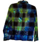 Old Navy Large Long Sleeve Upcycled  Flannel Tie Dyed Button Down