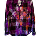 IZOD Large Long Sleeve Upcycled  Flannel Tie Dyed Button Down