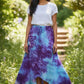 Purple and Teal Medium Upcycled Skirt