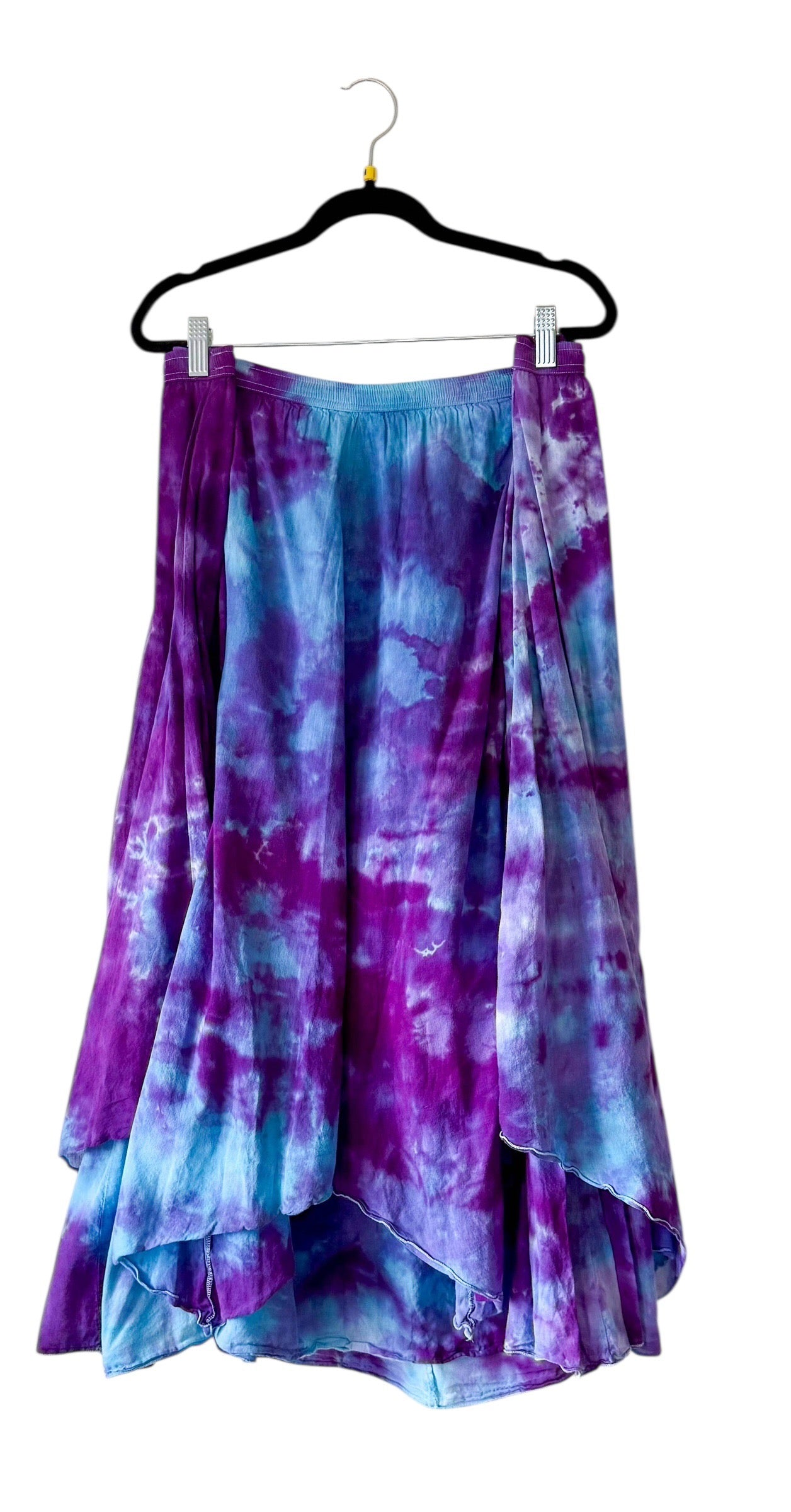 Purple and Teal Medium Upcycled Skirt