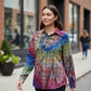 Gap Standard Fit Adult Medium Upcycled Flannel Tie Dye Button Down Shirt
