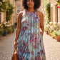 Adult Extra Large Halter Style Upcycled Tie Dye Dress