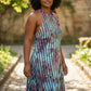 Adult Extra Large Halter Style Upcycled Tie Dye Dress
