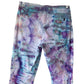 Large Purple Upcycled Tie Dyed Jeans