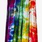 Large Long Upcycled Rainbow Scrunch Dyed Skirt