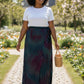 Extra Large Striped Upcycled Skirt