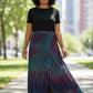 Extra Large Striped Upcycled Skirt