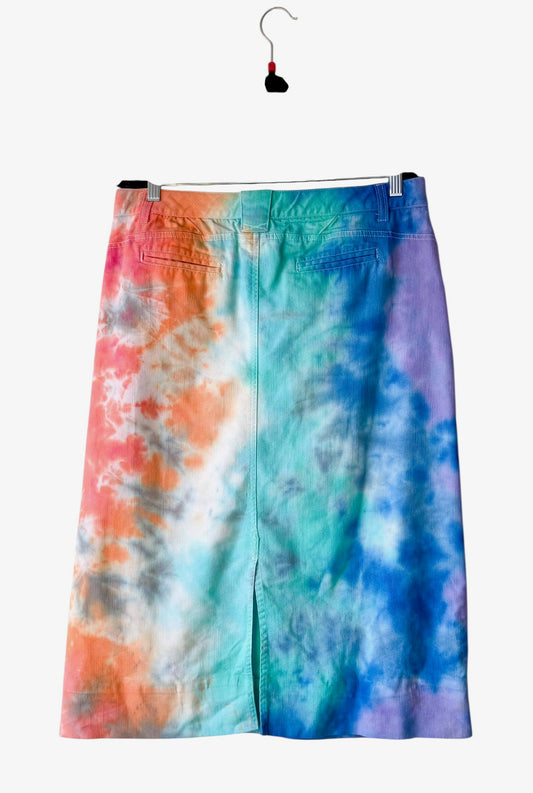 Large Upcycled Rainbow Skirt