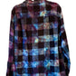 Extra Large Long Sleeve Upcycled Tie Dyed Flannel Button Down
