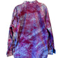 Purple Extra Large Long Sleeve Upcycled Tie Dyed Button Down