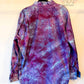 Purple Extra Large Long Sleeve Upcycled Tie Dyed Button Down