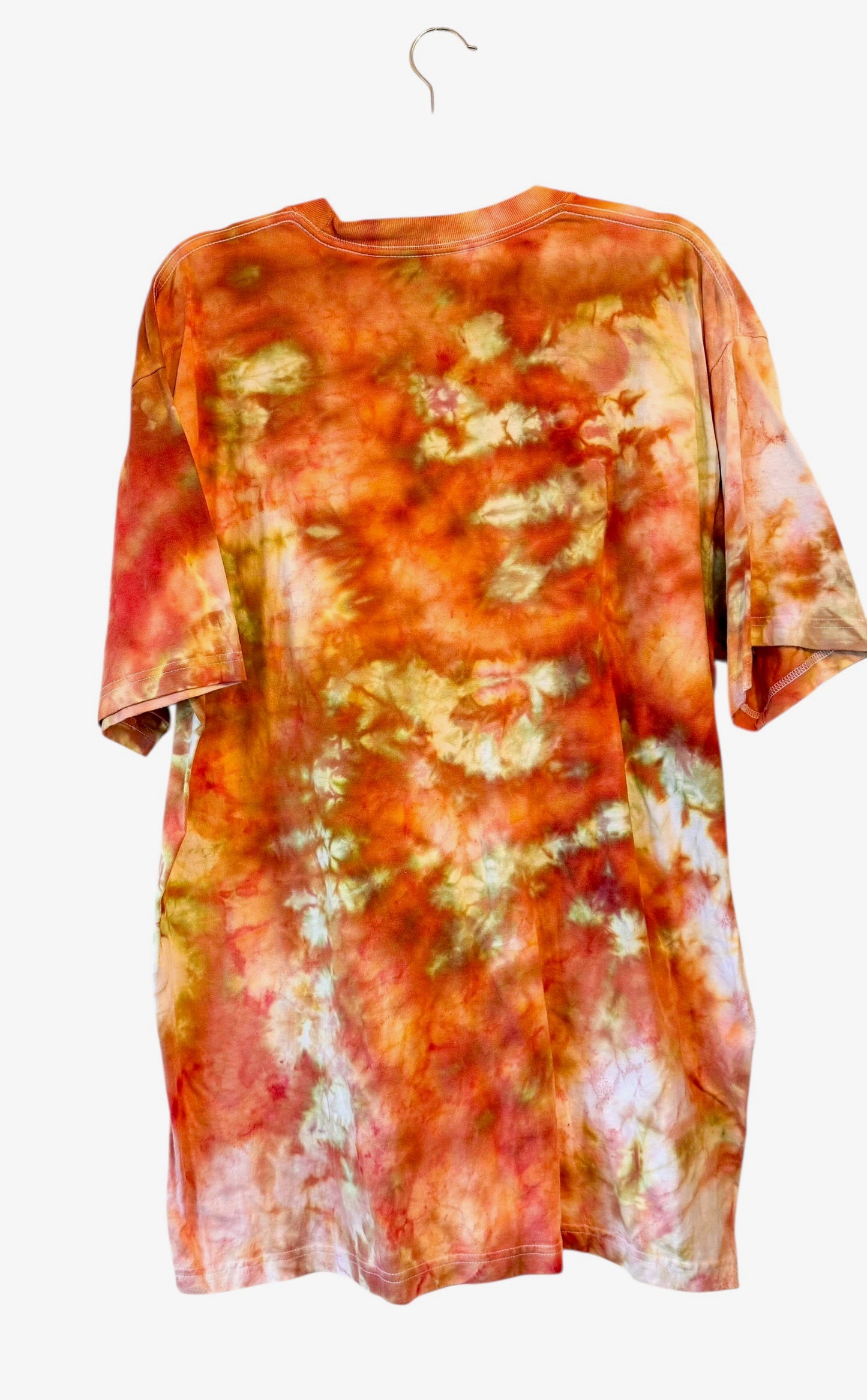 Orange Kirkland Upcycled Adult Extra Large Upcycled Ice Dye T-Shirt