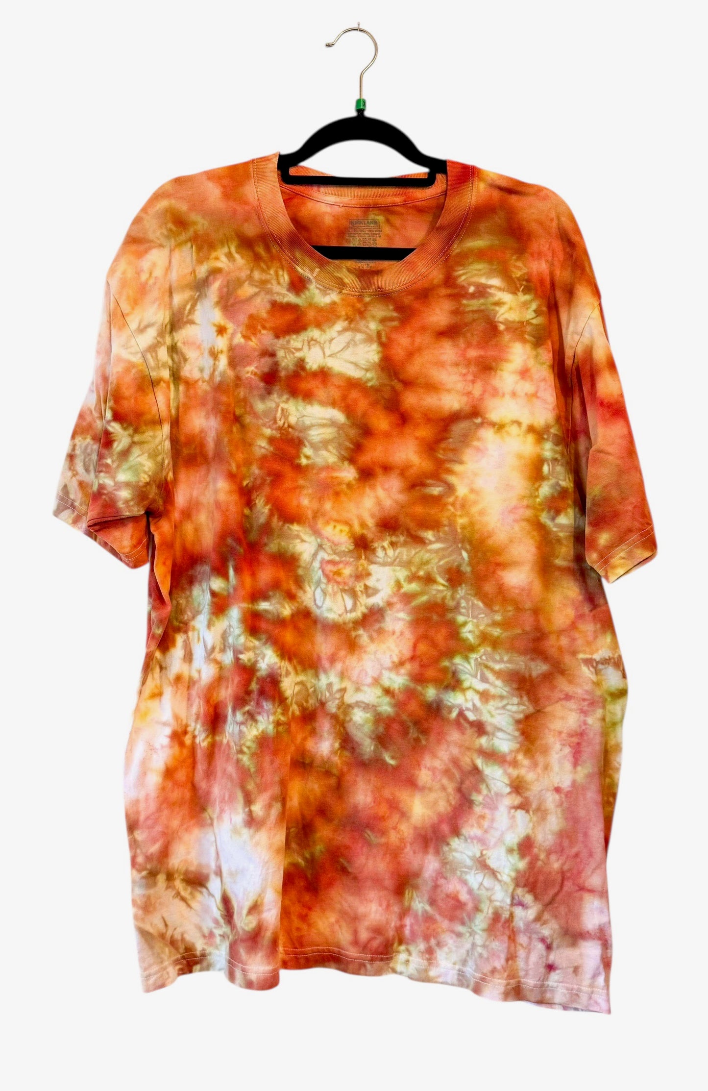 Orange Kirkland Upcycled Adult Extra Large Upcycled Ice Dye T-Shirt