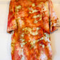 Orange Kirkland Upcycled Adult Extra Large Upcycled Ice Dye T-Shirt