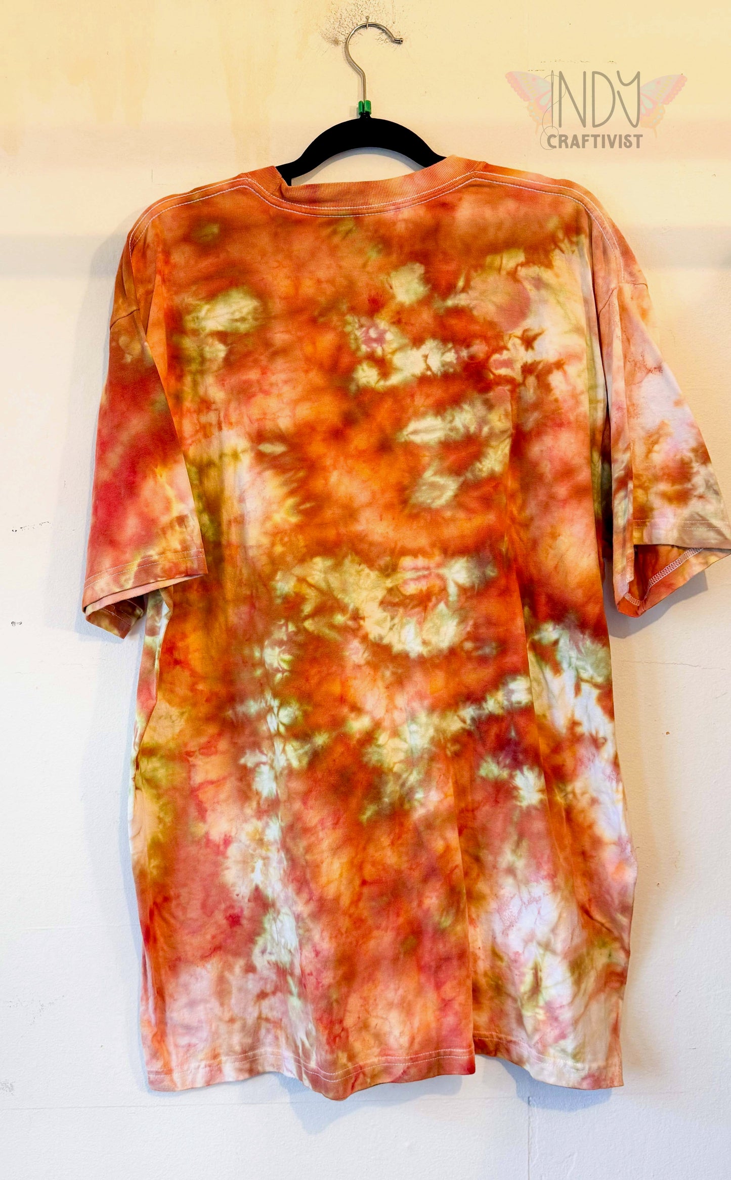 Orange Kirkland Upcycled Adult Extra Large Upcycled Ice Dye T-Shirt