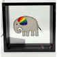 Embroidered Pride Elephant Framed Wall Art