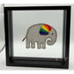 Embroidered Pride Elephant Framed Wall Art