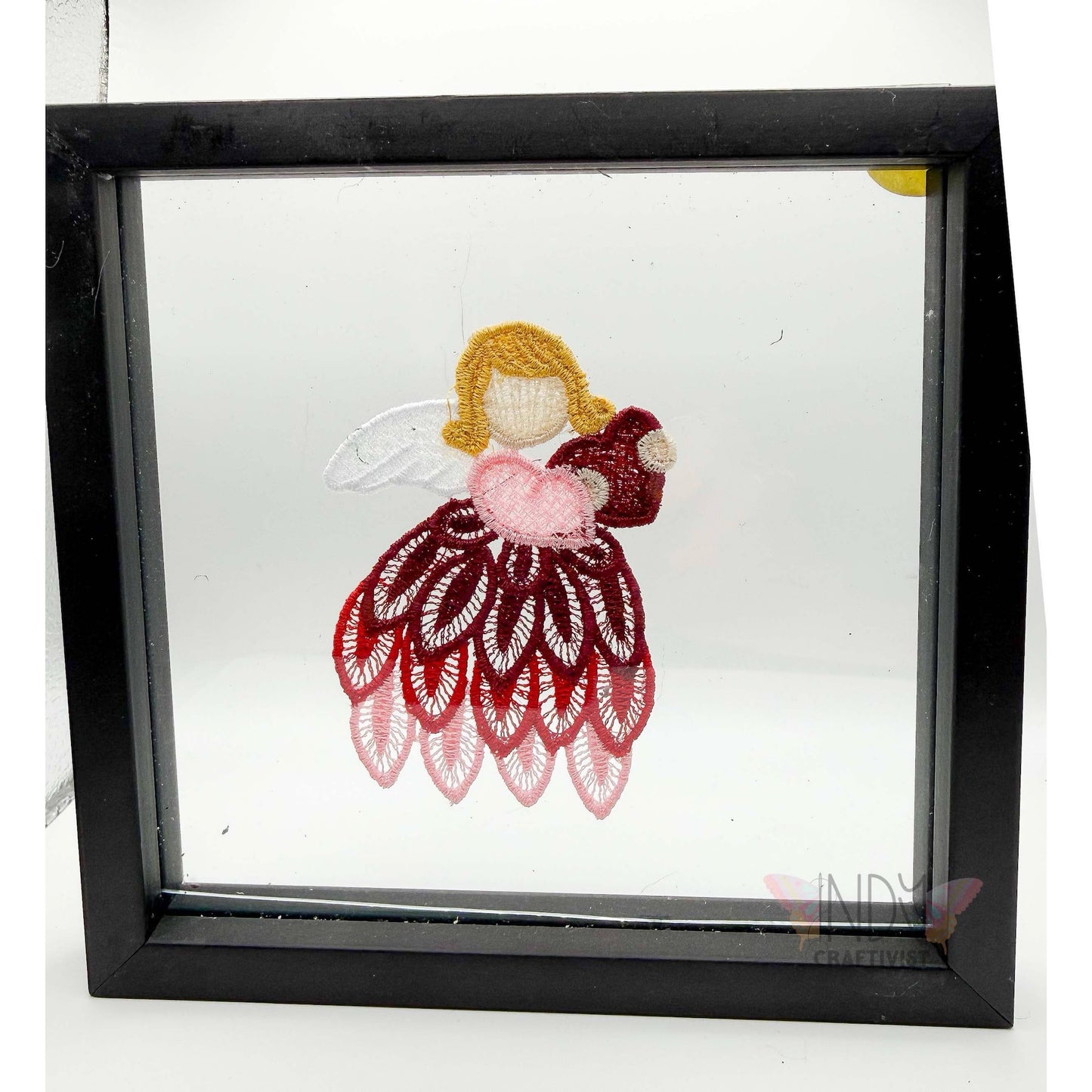 Blonde Loved Much Embroidered Framed Wall Art