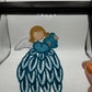 Loved Much Teal Embroidered Framed Wall Art