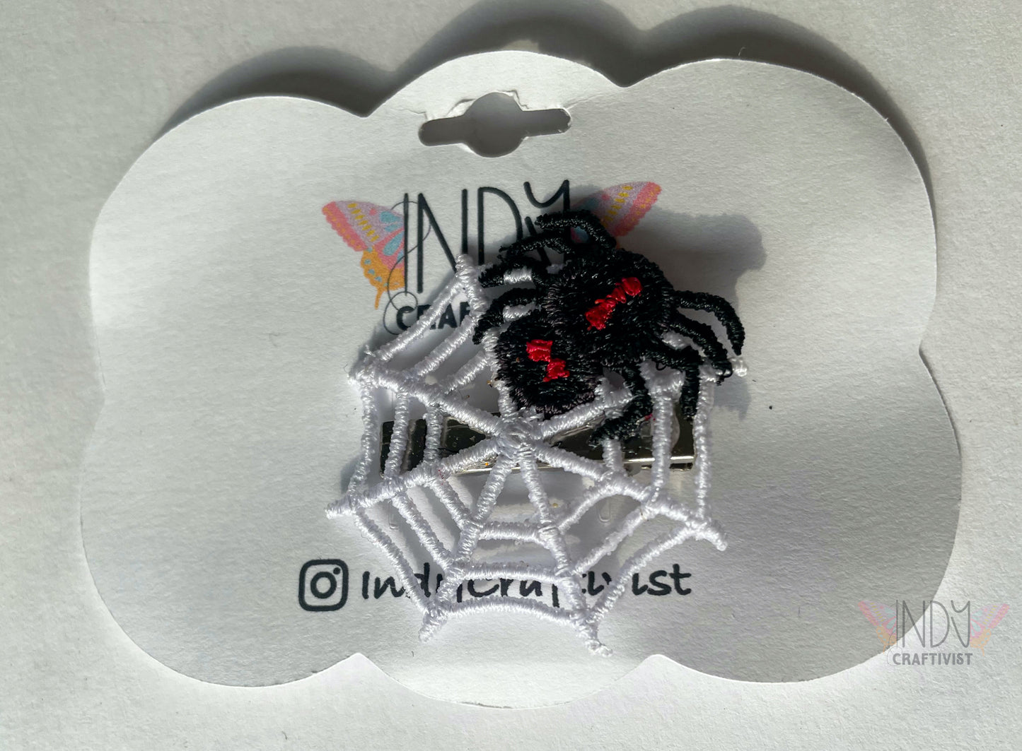 Spider Web Freestanding Lace Embroidered Hair Clip