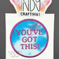 Blue You've Got This Upcycled Patch