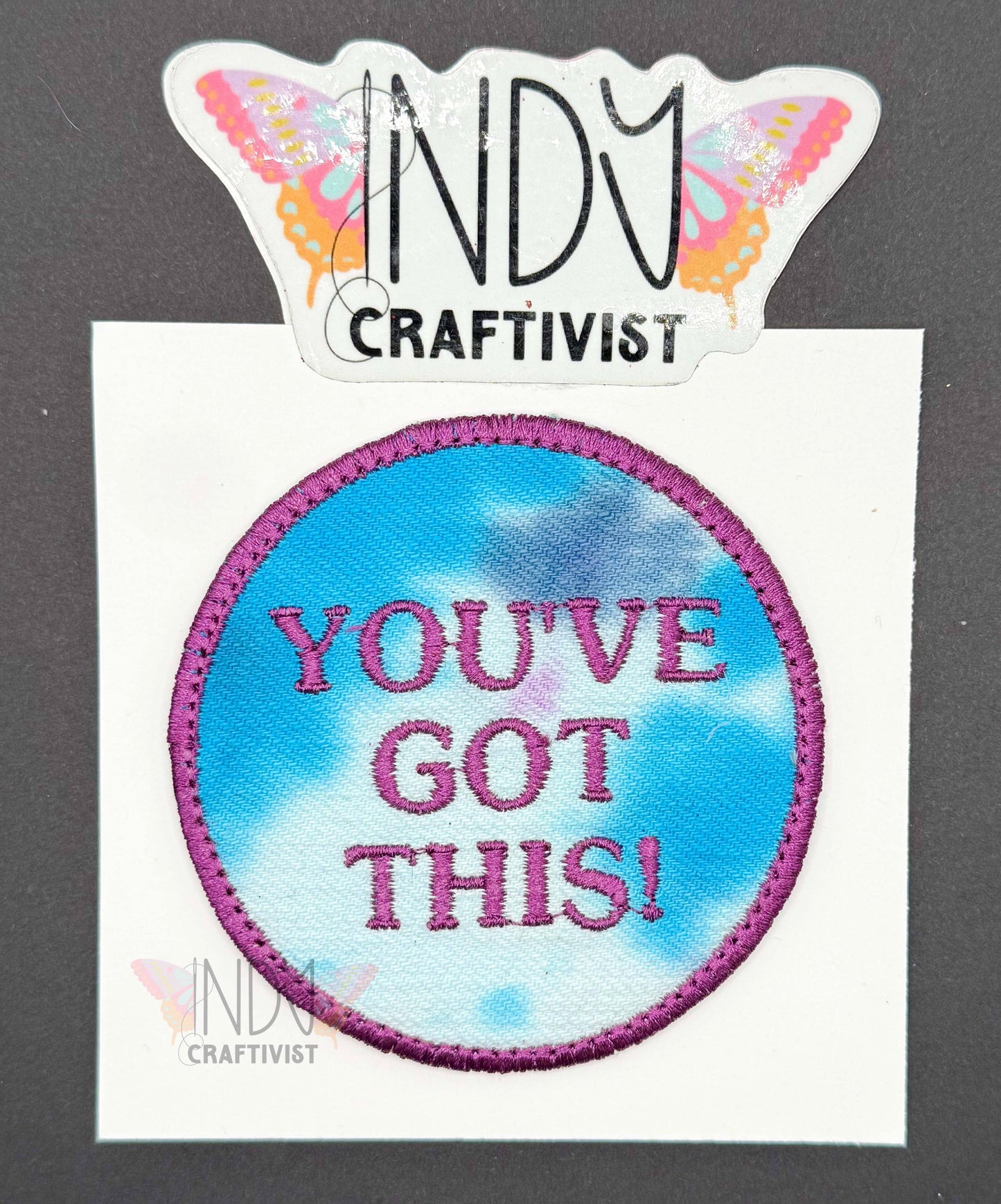 Blue You've Got This Upcycled Patch