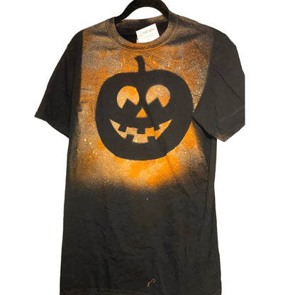 Pumpkin Adult Medium Halloween Reverse Tie Dye T-shirt