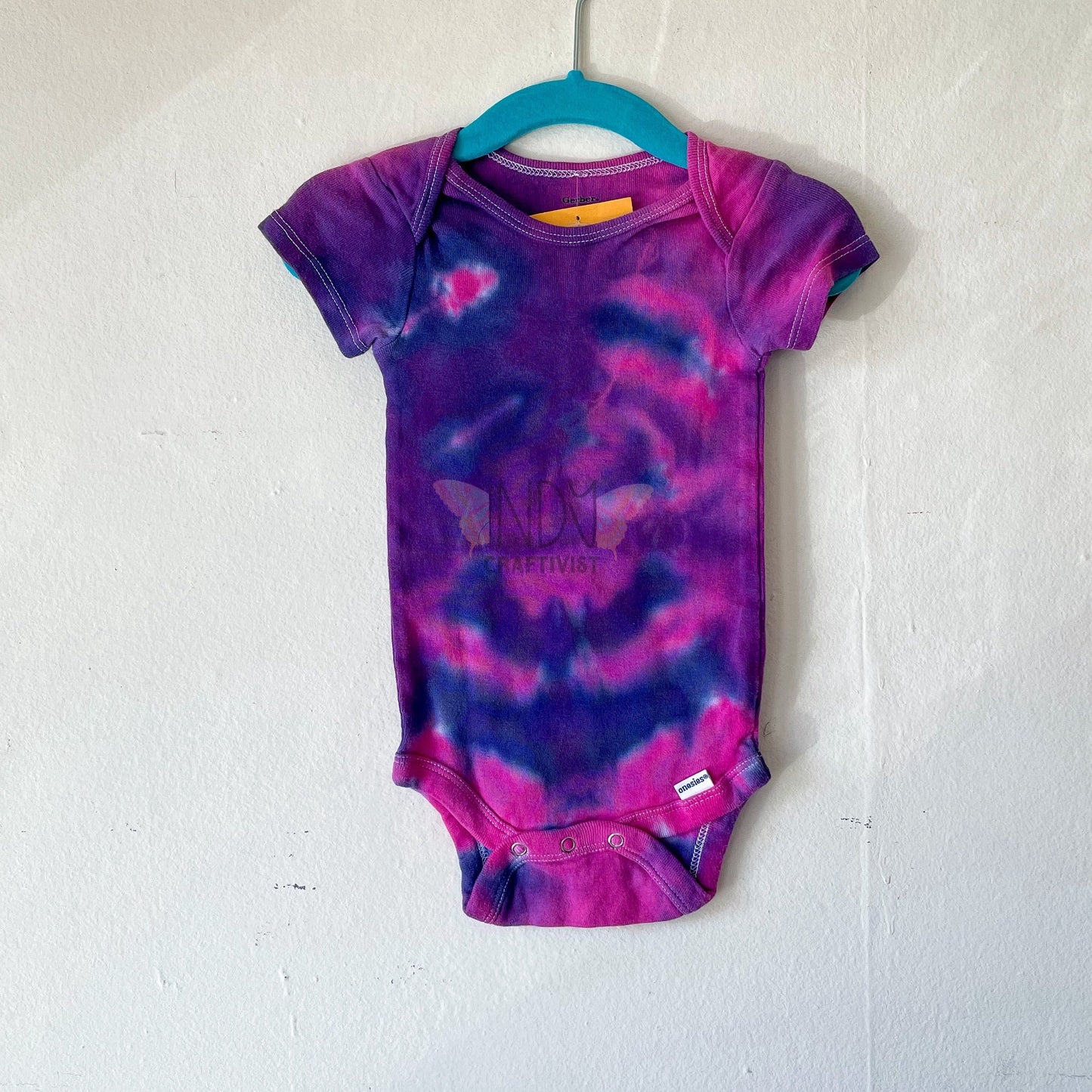 Pink Swirl 12M Tie Dyed Infant Bodysuit