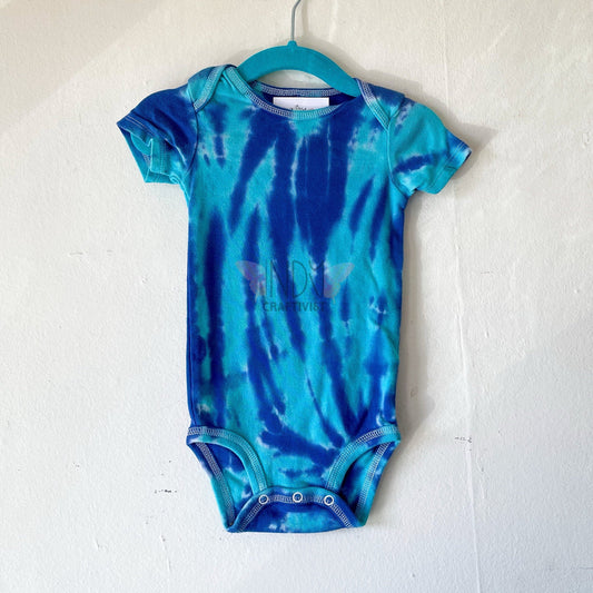 Teal Swirl 12M Tie Dyed Infant Bodysuit
