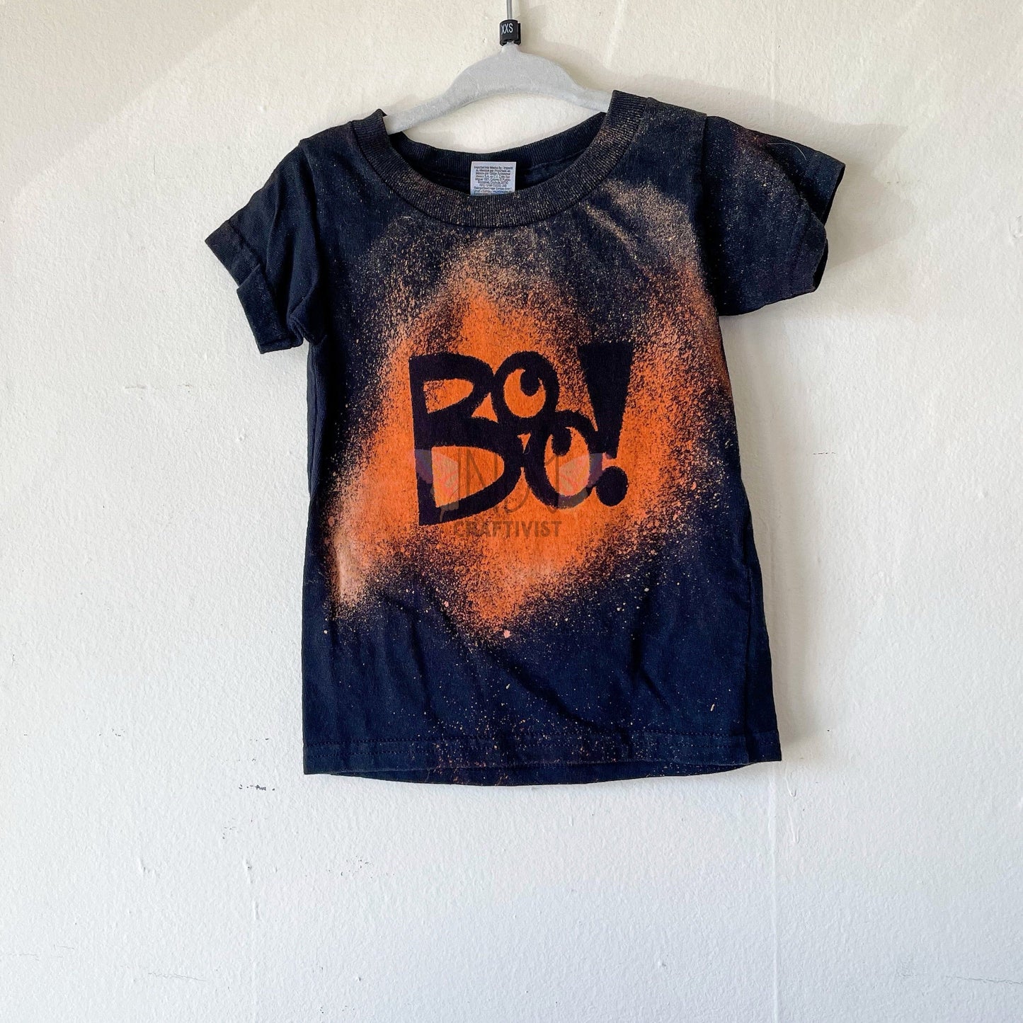 2T Kids Reversed Tie Dyed Boo T-shirt