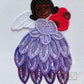 Vivienne Embroidered Angel Framed Wall Art