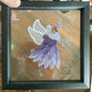 Octavia Purple Embroidered Angel Framed Wall Art