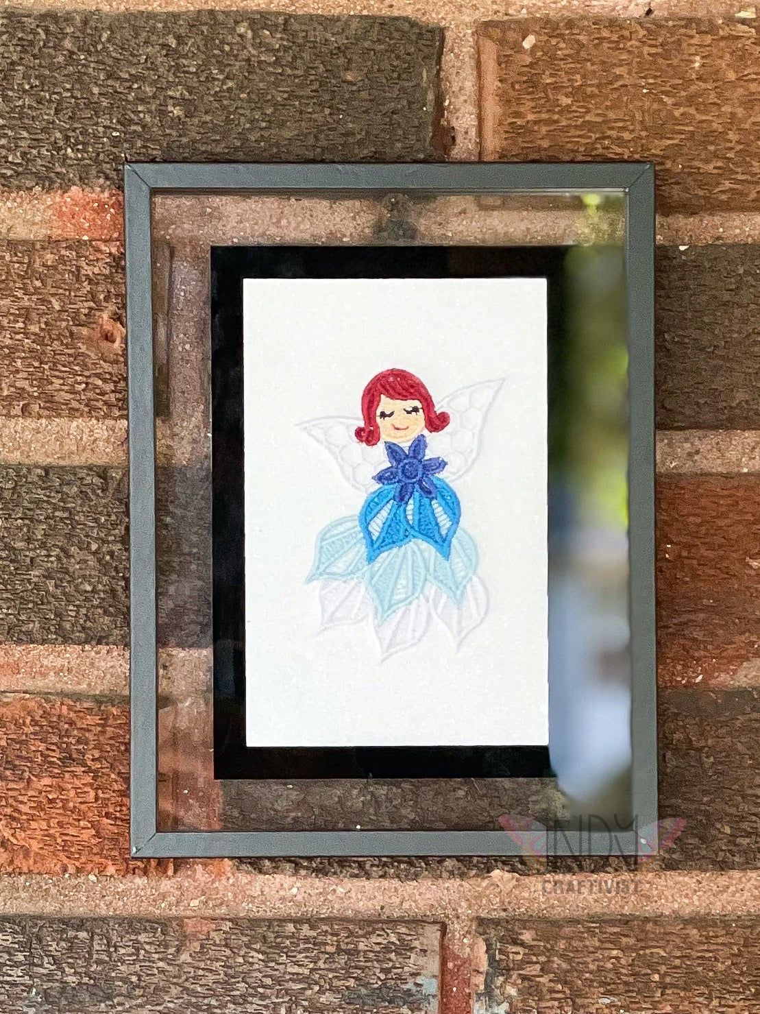 Wynter Embroidered Angel Framed Wall Art