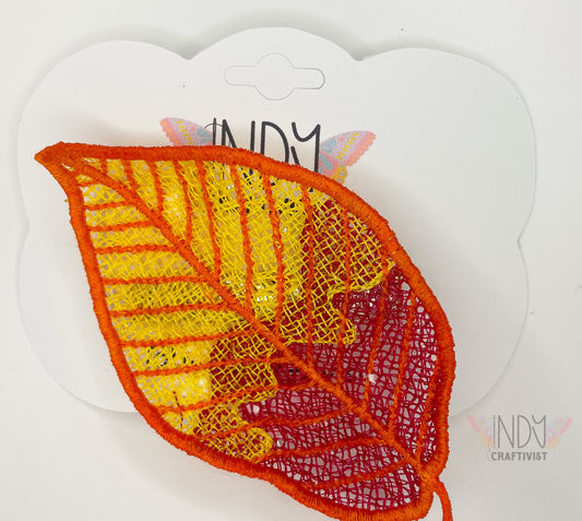 Leaf Embroidered Hair Jewelry