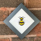 Embroidered Bee Framed Art