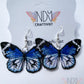 Blue Monarch Full Butterfly Earrings