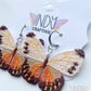 Made-To-Order Brown Tipped Full Butterfly Earrings