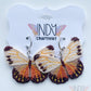 Brown Tipped Full Butterfly Earrings
