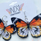 Orange Monarch Full Butterfly Earrings