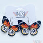 Orange Monarch Full Butterfly Earrings