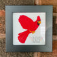Embroidered Cardinal Framed Art