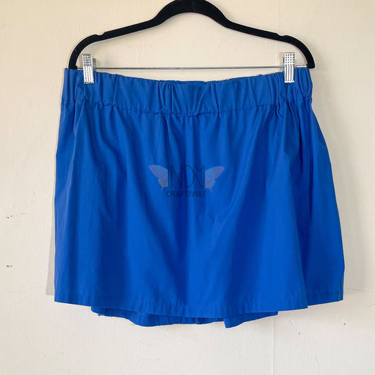 Blue Upcycled Men's Button Down Skirt