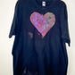 Heart Extra Large Reverse Dyed Tie Dye T-shirt