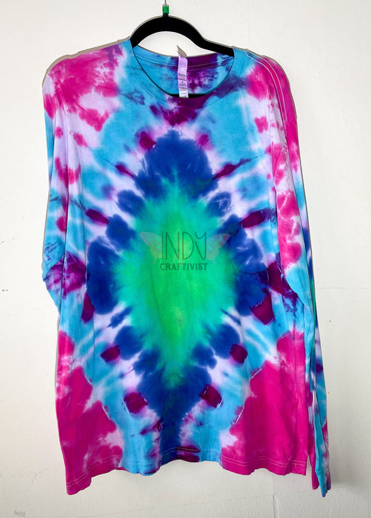 Adult Extra Large Long Sleeve Tie Dye T-shirt